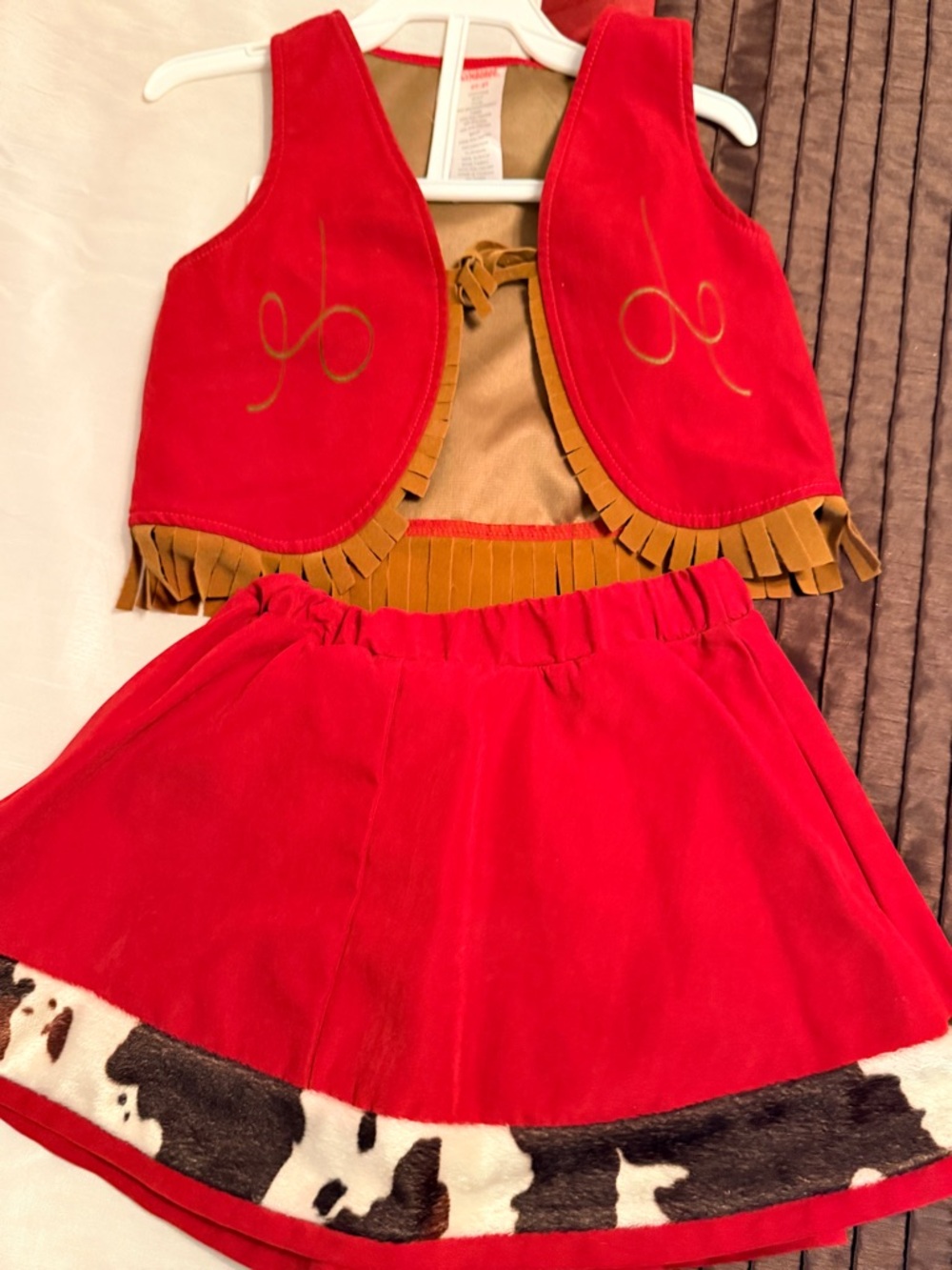 Gymboree Cowgirl Costume Set w/ Hat Toddler 2T 3T Western Outfit Fringe Skirt